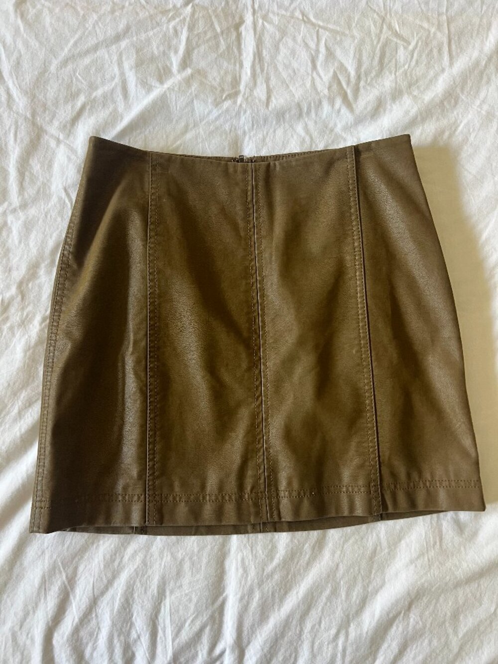 Free People soft leather mini skirt
